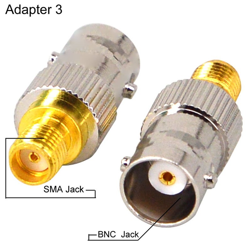 onelinkmore 8-Piece SMA to BNC RF Coaxial Adapter Kit, Gold Plated Brass, Includes SMA Male/Female to BNC Male/Female Connectors, 50 Ohm Low Loss for VNA, Ham Radio, SDR & Antenna Analyzer - Image 5